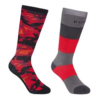 Kombi Boys' Rumble Ski Socks - 2 Pack