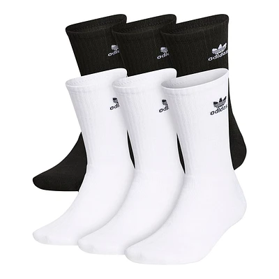 adidas Originals Men's Knit Trefoil 6 Pack Crew Socks