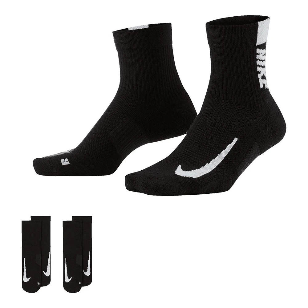 Nike Men's Run Multiplier Ankle Socks 2 Pk