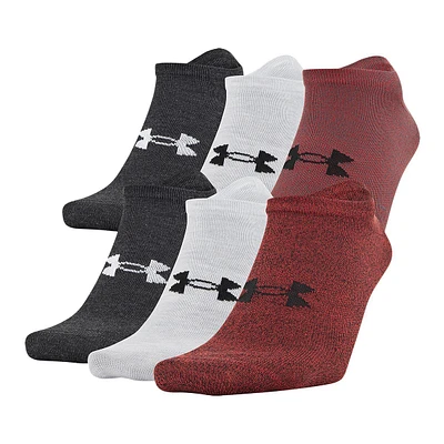 Under Armour Men's Essential  Athletic No-Show Socks, Lightweight, 6-Pack