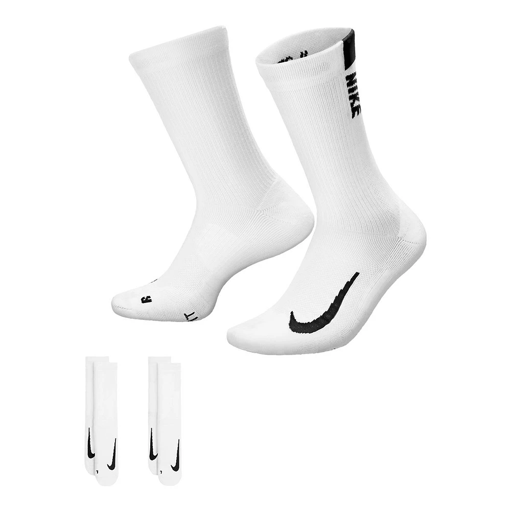 Nike Men's Run Multiplier Crew Socks 2pk