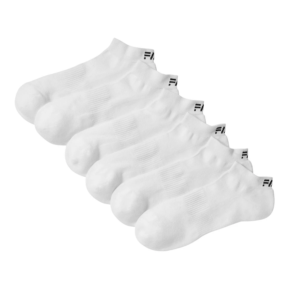 FWD Men's Mesh No-Show Socks, Moisture-Wicking, 6-Pack