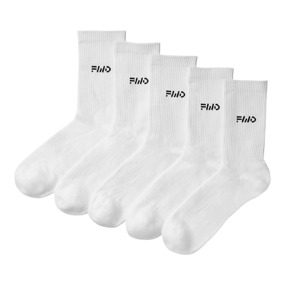 FWD Men's Mesh Crew Socks, Moisture-Wicking, 6-Pack