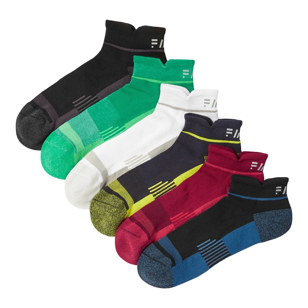 FWD Men's Run No-Show Socks, Moisture-Wicking, 6-Pack