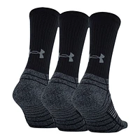 Under Armour Men's Elevated Performance Crew Socks, Medium Cushioned, 3-Pack