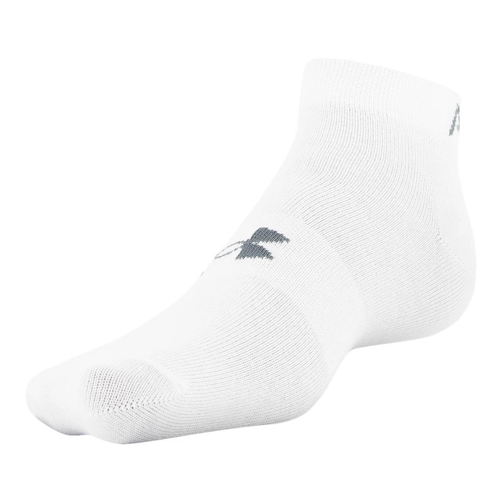 Under Armour Men's Essential Lite Low Socks, Breathable, 6-Pack