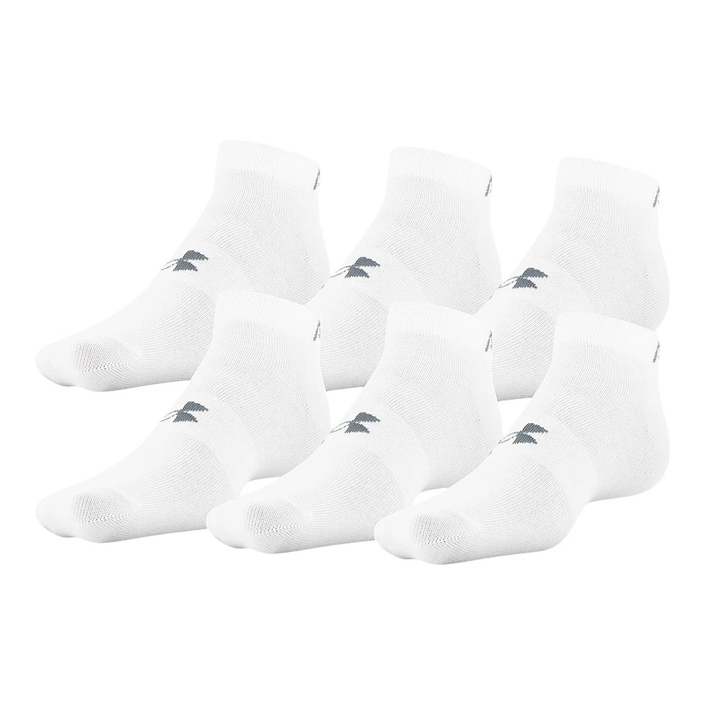 Under Armour Men's Essential Lite Low Socks, Breathable, 6-Pack