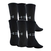 Under Armour Men's Essential Crew Socks, Breathable, 6-Pack