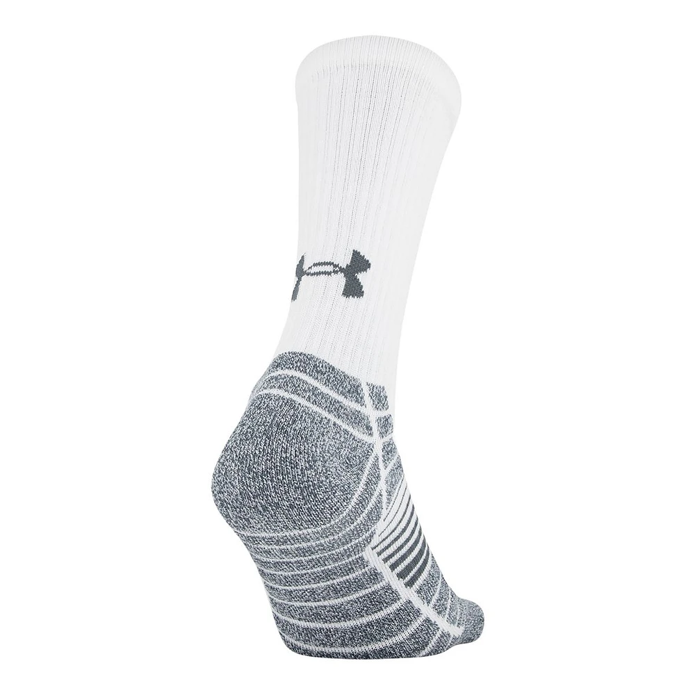 Under Armour Men's Elevated Performance Crew Socks, Medium Cushioned, 3-Pack