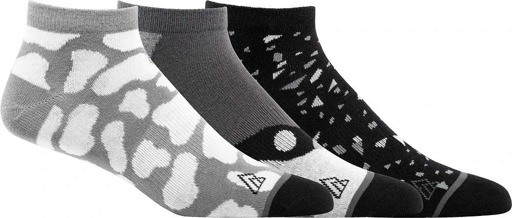 Ripzone Men's Greyscale No Show Socks - 3 Pack