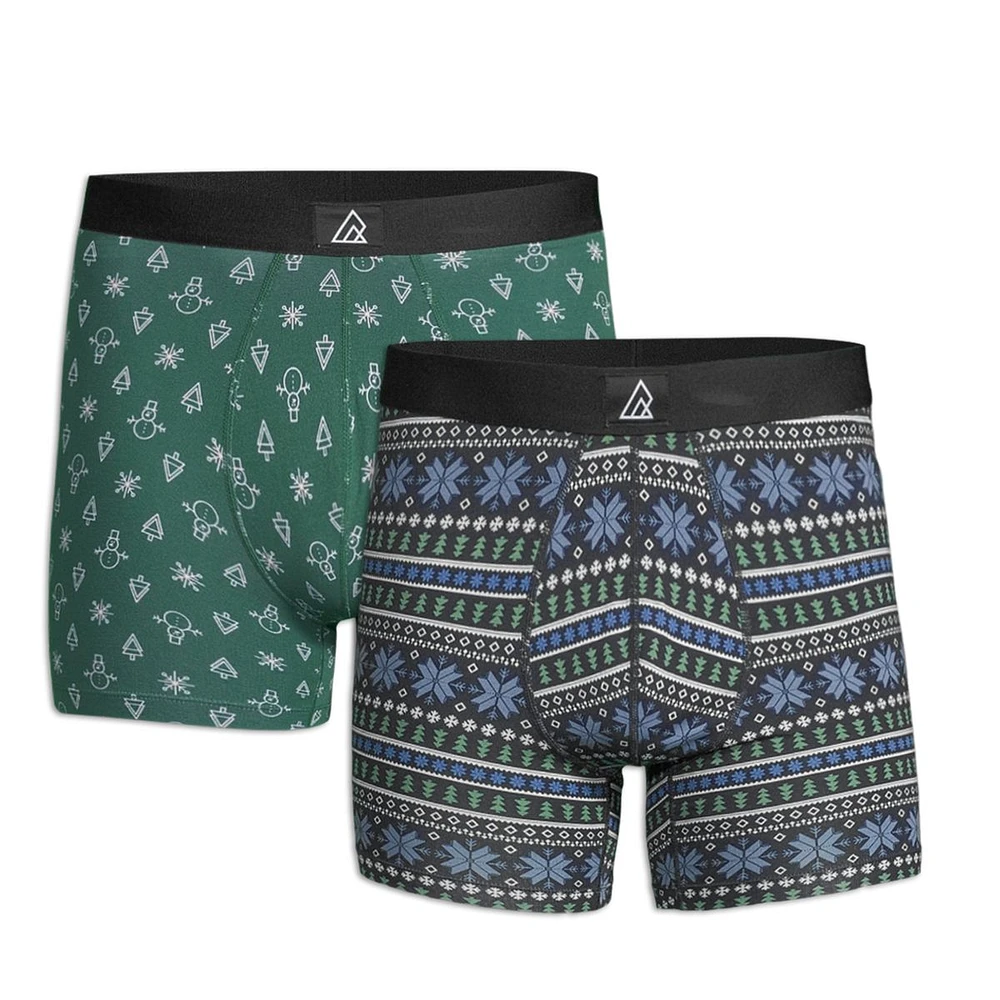 Ripzone Men's Freestyle All Over Print Boxer Brief - 2 Pack