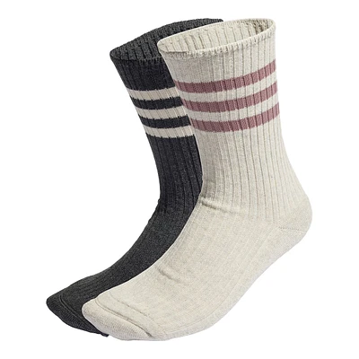 adidas Men’s 3-Stripe Crew Socks - 2 pk