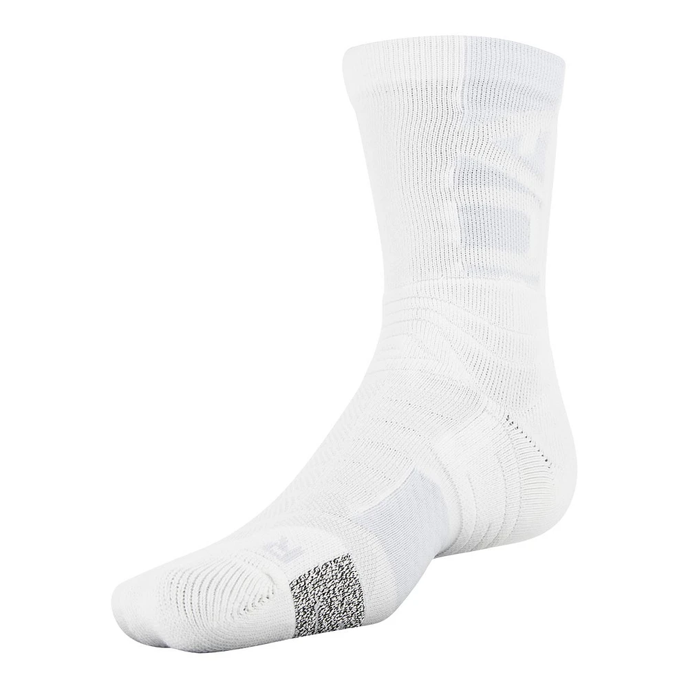 Under Armour Men's Playmaker Mid Crew Socks, Non-Slip