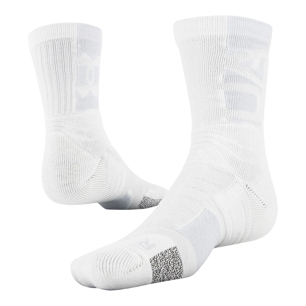 Under Armour Men's Playmaker Mid Crew Socks, Non-Slip