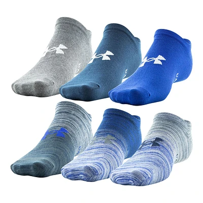 Under Armour Men's Essential Lightweight No Show Socks - 6 Pack