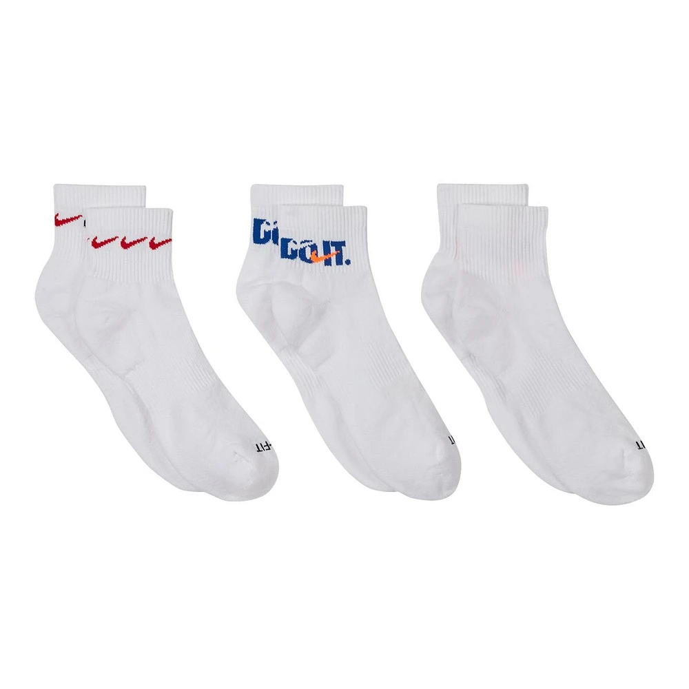 Nike Men's Everyday Plus Cushioned Quarter Socks - 3 Pack