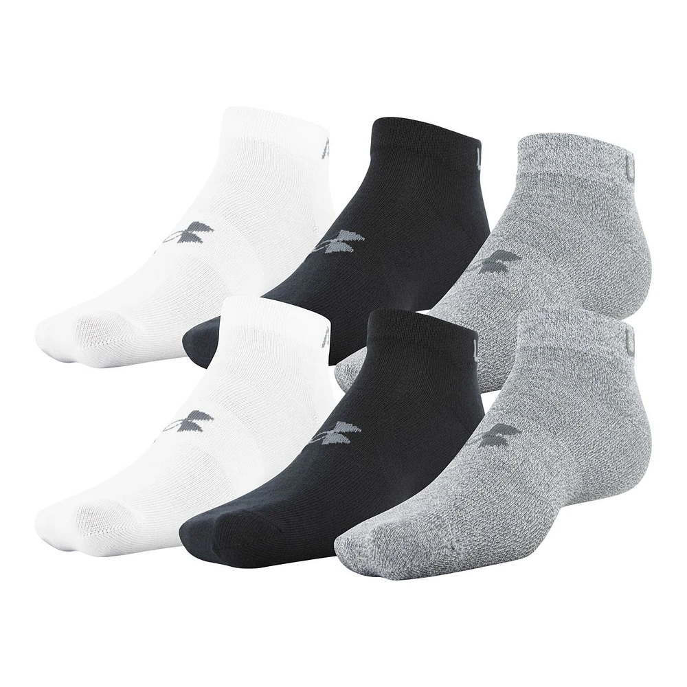 Under Armour Men's Essential Lite Low Socks, Breathable, 6-Pack