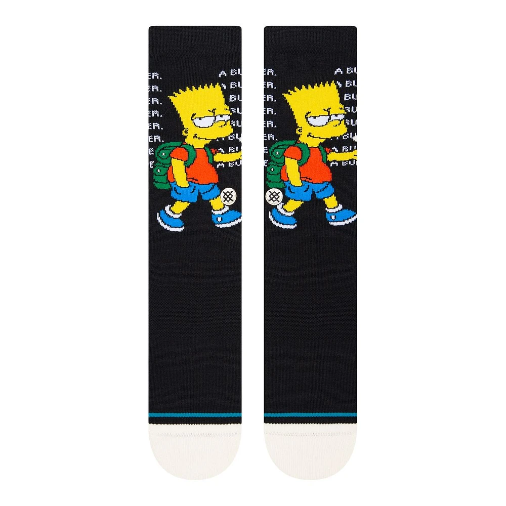 Stance Men's Life Simpsons Troubled Crew Socks