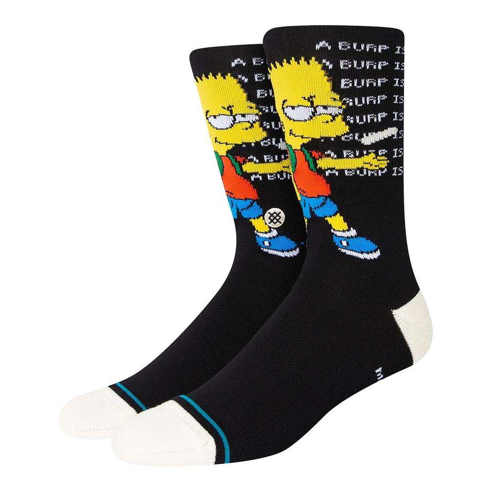 Stance Men's Life Simpsons Troubled Crew Socks