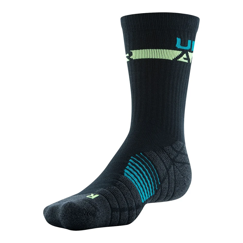 Under Armour Men's Elevated Graphic Crew Socks, Breathable, 3-Pack