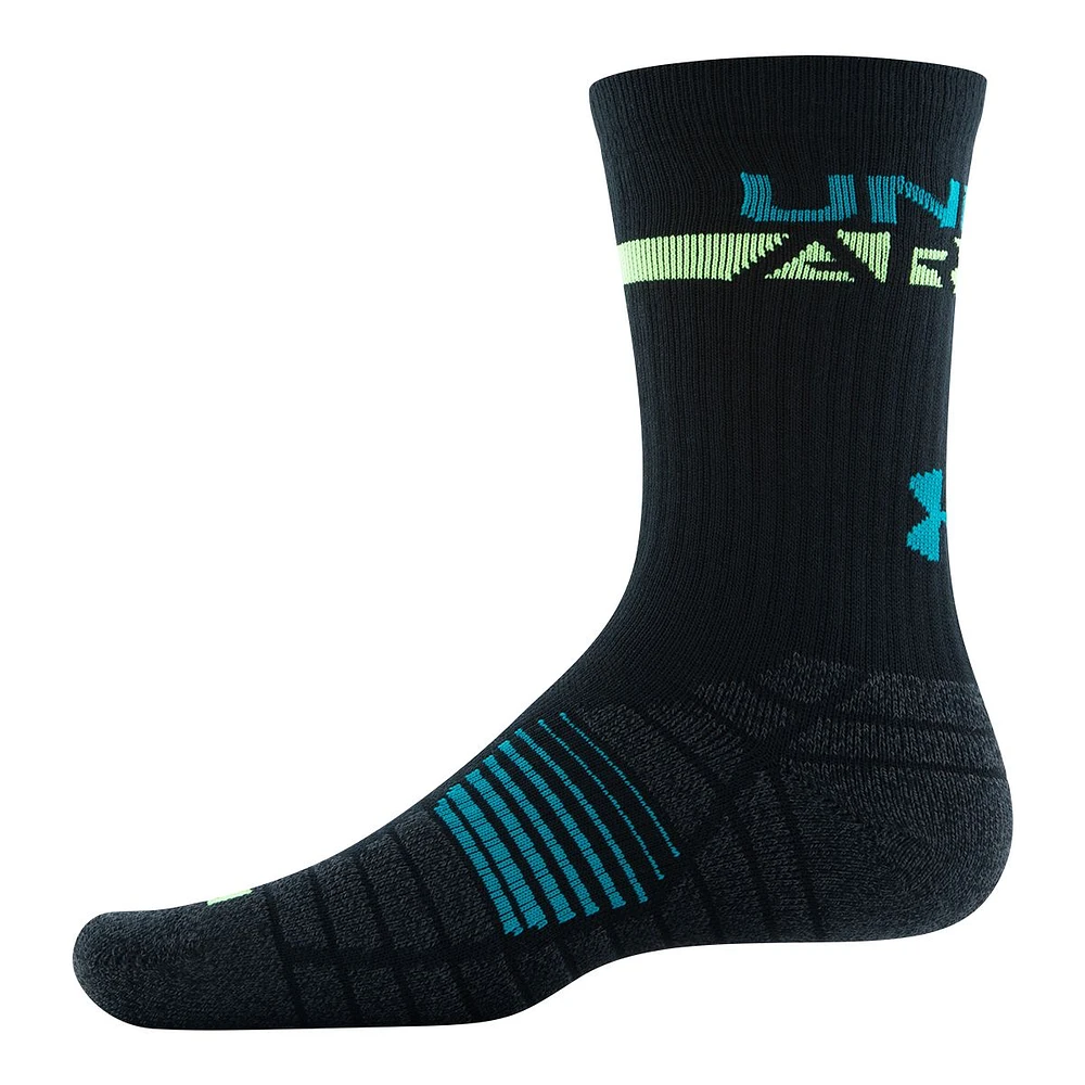 Under Armour Men's Elevated Graphic Crew Socks, Breathable, 3-Pack