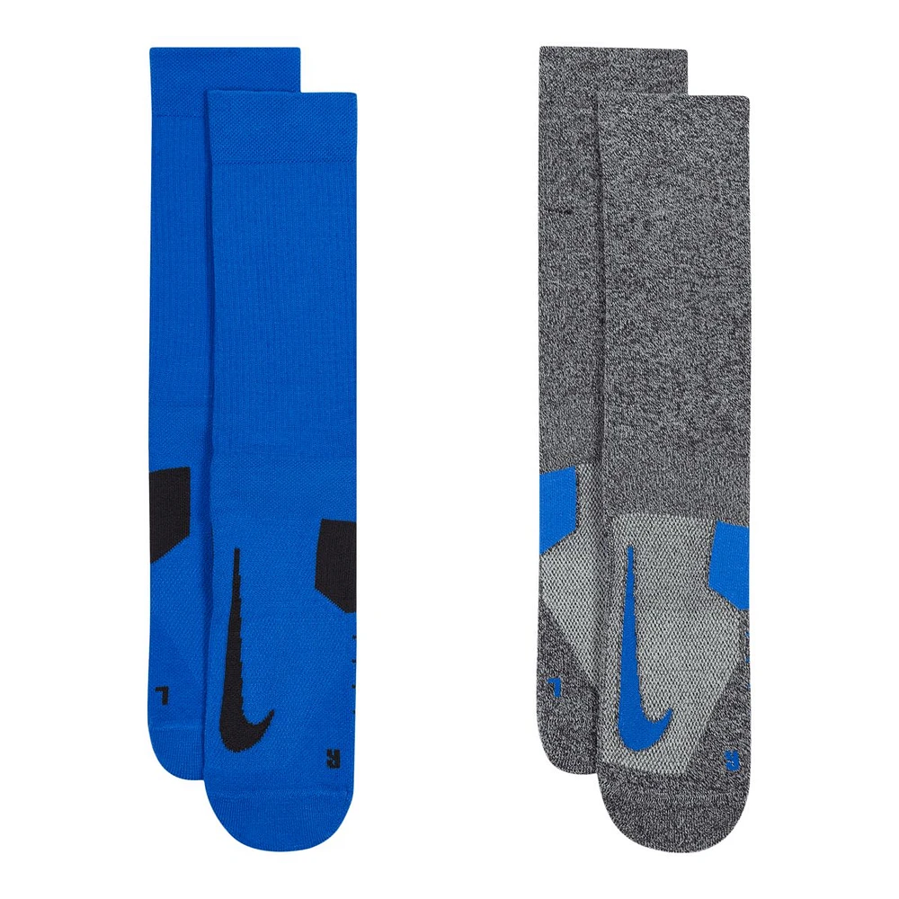 Nike Men's Run Multiplier Crew Socks 2pk