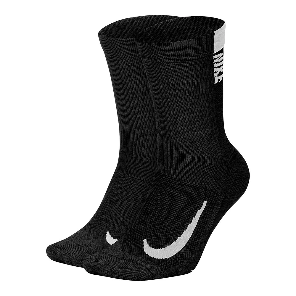 Nike Men's Run Multiplier Crew Socks 2pk