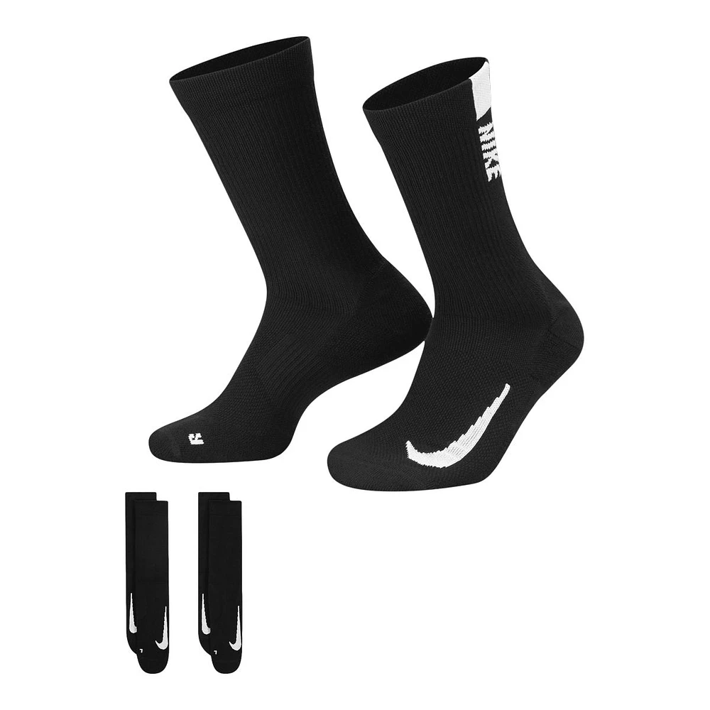 Nike Men's Run Multiplier Crew Socks 2pk