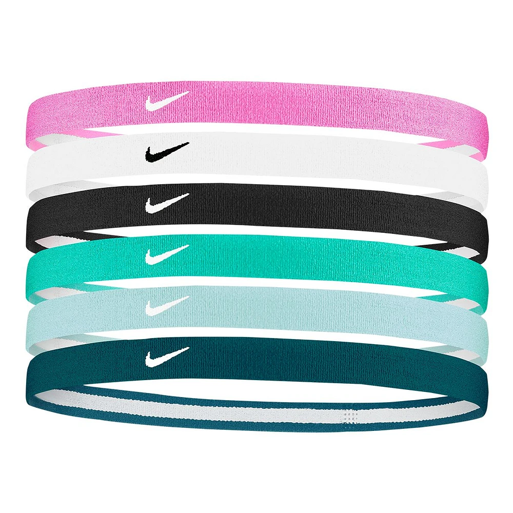 Nike Girls' Swoosh Sport Headband - 6 Pack