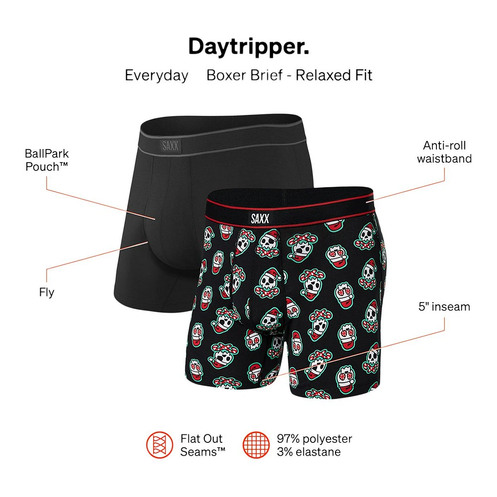 Saxx Men's Daytripper Holiday Boxer Brief - 2 Pack