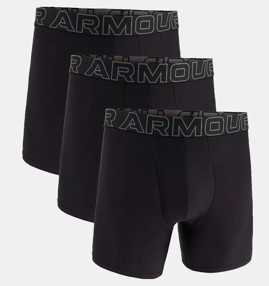 Under Armour Men's Performance Tech 6 Inch Boxer Brief - 3 Pack