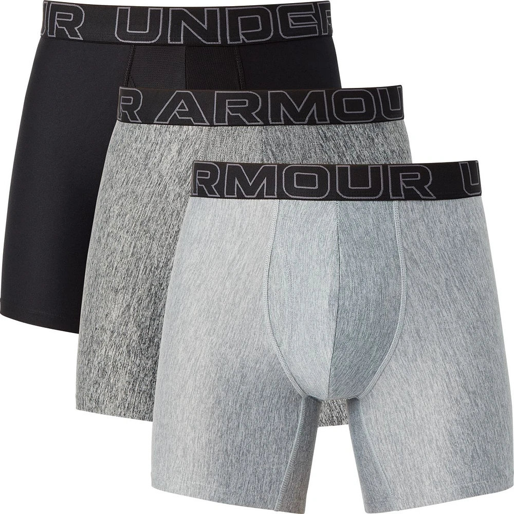 Under Armour Men's Performance Tech 6 Inch Boxer Brief - 3 Pack