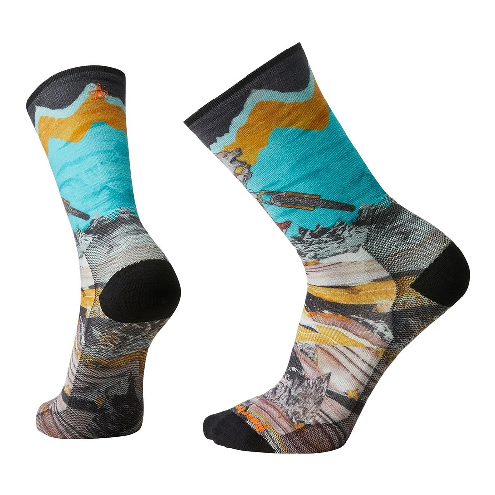 Smartwool Men's Bike Zero Cushioned Wolf Crew Socks