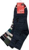 Ripzone Men's Apres Ski Quarter Crew Socks - 3 Pack