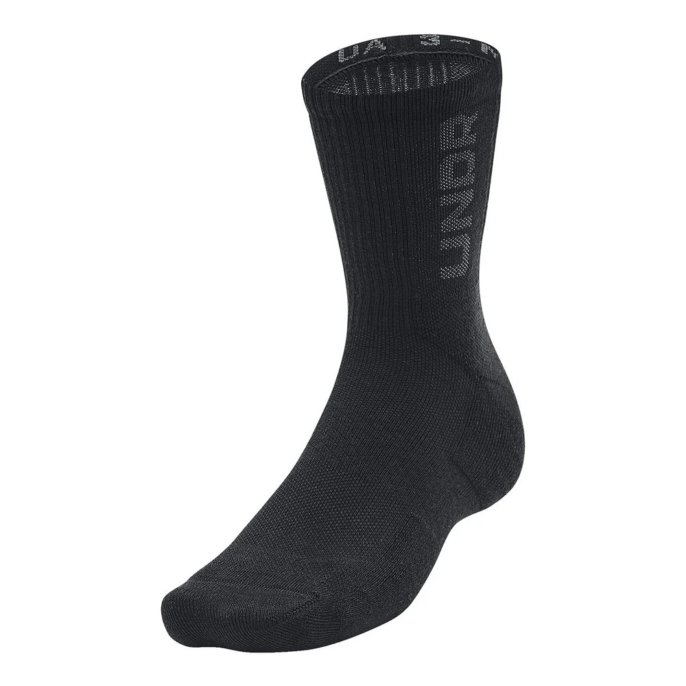 Under Armour Men's 3-Maker Medium Crew Socks - 3 Pack