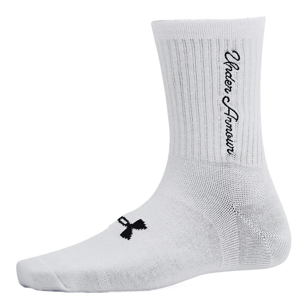 Under Armour Men's Essential Novelty Medium Crew Socks - 3 Pack