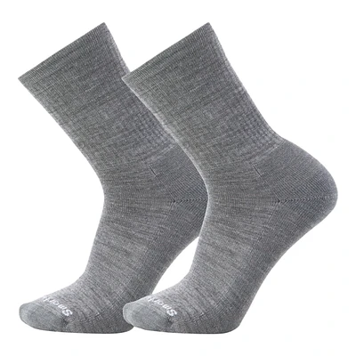 Smartwool Unisex Solid Rib Crew Socks - 2 Pack