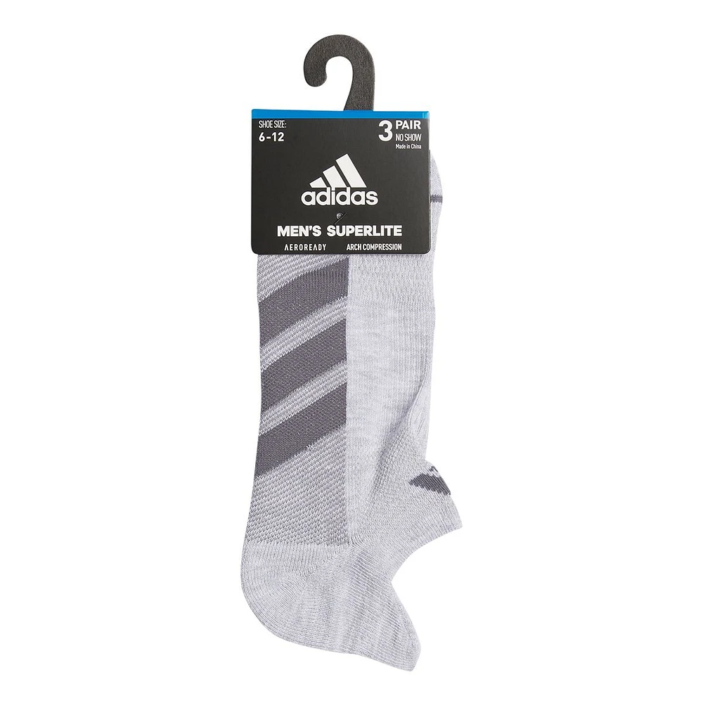 adidas Men's All Day Training No Show Socks - 3 pk