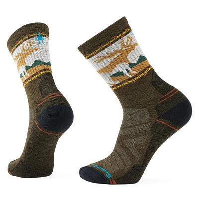 Smartwool Men's Hike Light Cushion Mountain Moose Crew Socks