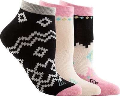 Ripzone Women's Metallic Knit No Show Socks - 3 Pack