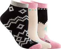 Ripzone Women's Metallic Knit No Show Socks - 3 Pack