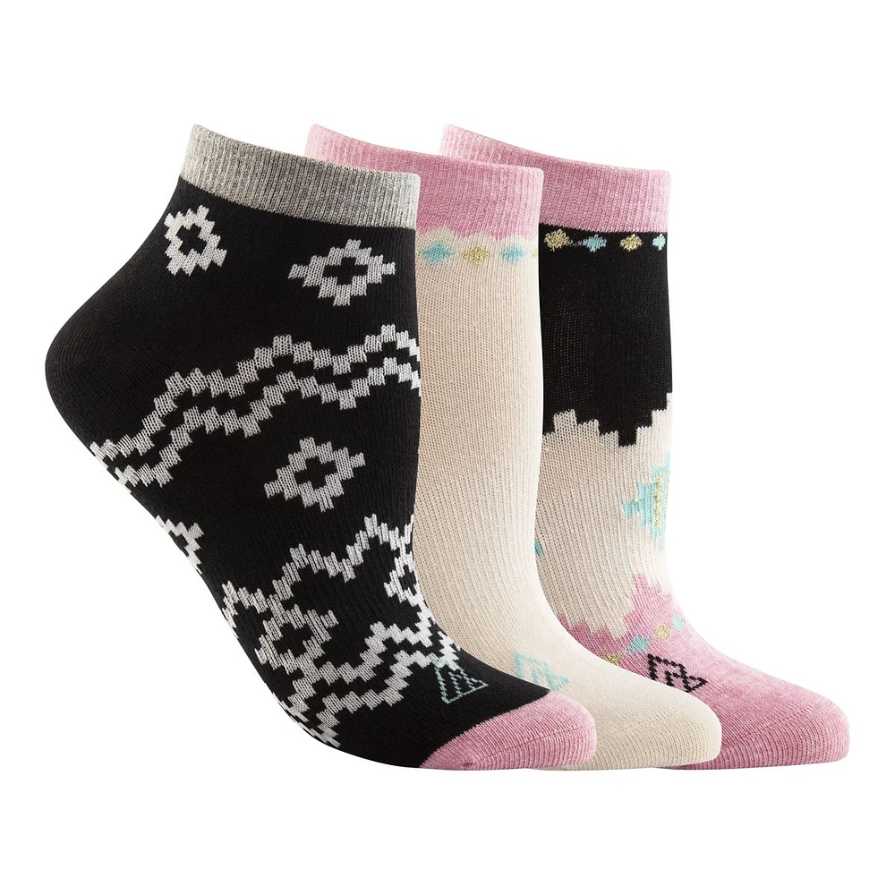 Ripzone Women's Metallic Knit No Show Socks - 3 Pack