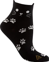 Ripzone Women's 3D Cat Quarter Crew Socks - 3 Pack