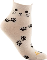 Ripzone Women's 3D Cat Quarter Crew Socks - 3 Pack