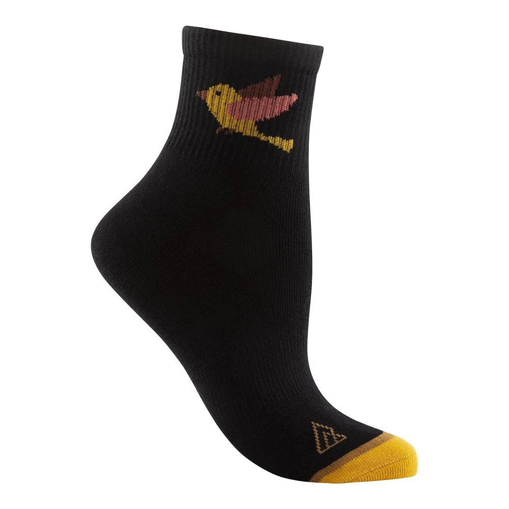 Ripzone Women's Birds Quarter Crew Socks - 3 Pack