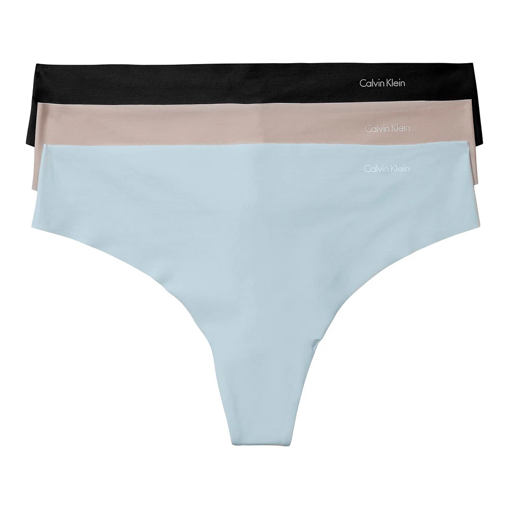 Calvin Klein Women's Invisible Thong - 3 Pack