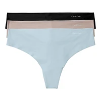 Calvin Klein Women's Invisible Thong - 3 Pack