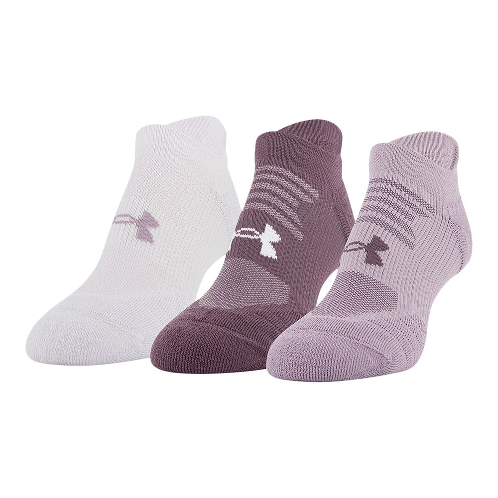 Under Armour Women's Play Up No-Show Tab Socks, Cushioned, 3-Pack