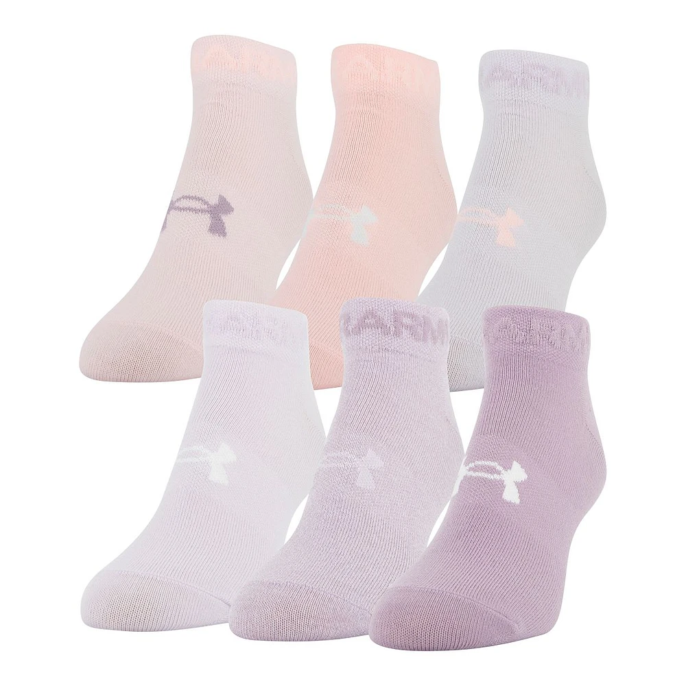 Under Armour Women's Essential Low Socks, Non-Slip, 6-Pack