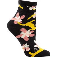 Ripzone Women's Flowers Quarter Crew Socks - 3 Pack